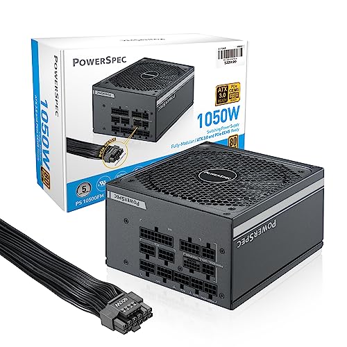 Amazon | PowerSpec 1050W 電源 完全モジュラー 80 Plus ゴールド認定
